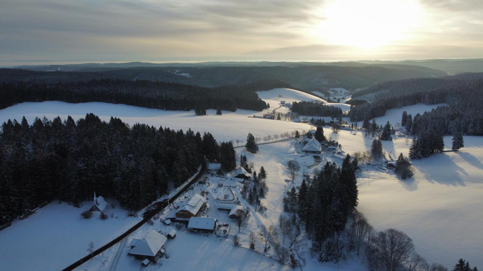 Hoehengasthaus Kolmenhof An Der Donauquelle Furtwangen Bagian luar foto